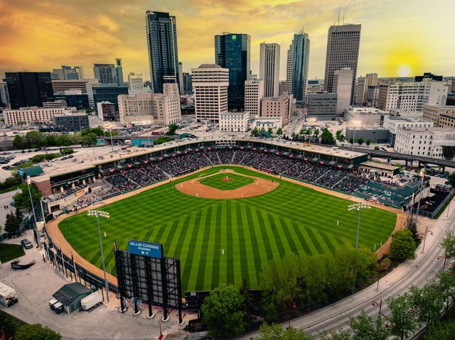 ¥ellow Bucks & Playsson / City View Blue Cross Park | Winnipeg Goldeyes